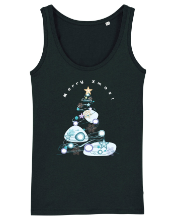 Merry Xmas Tree Black
