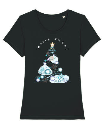 Merry Xmas Tree Black