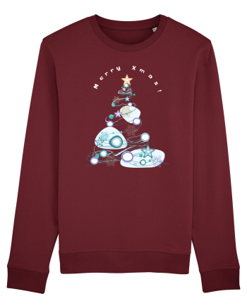 Merry Xmas Tree Burgundy