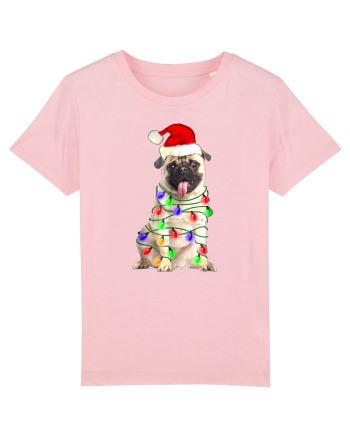 Pug First Christmas Cotton Pink