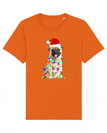 Pug First Christmas Bright Orange