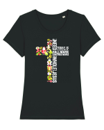 Xmas Cross Tricou mânecă scurtă guler larg fitted Damă Expresser