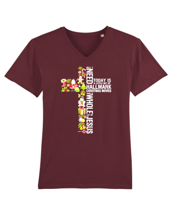 Xmas Cross Burgundy