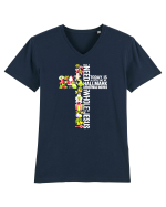 Xmas Cross Tricou mânecă scurtă guler V Bărbat Presenter