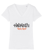 Halloween Trick or Treat Tricou mânecă scurtă guler V Damă Evoker