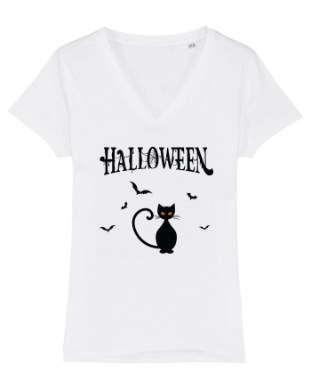 Halloween Black Cat White