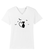 Pisicuta Halloween Tricou mânecă scurtă guler V Bărbat Presenter