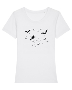 Halloween witch Tricou mânecă scurtă guler larg fitted Damă Expresser