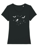 Witch Halloween  Tricou mânecă scurtă guler larg fitted Damă Expresser