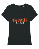 Halloween trick / treat  Tricou mânecă scurtă guler larg fitted Damă Expresser