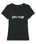 Halloween pumpkin Tricou mânecă scurtă guler larg fitted Damă Expresser