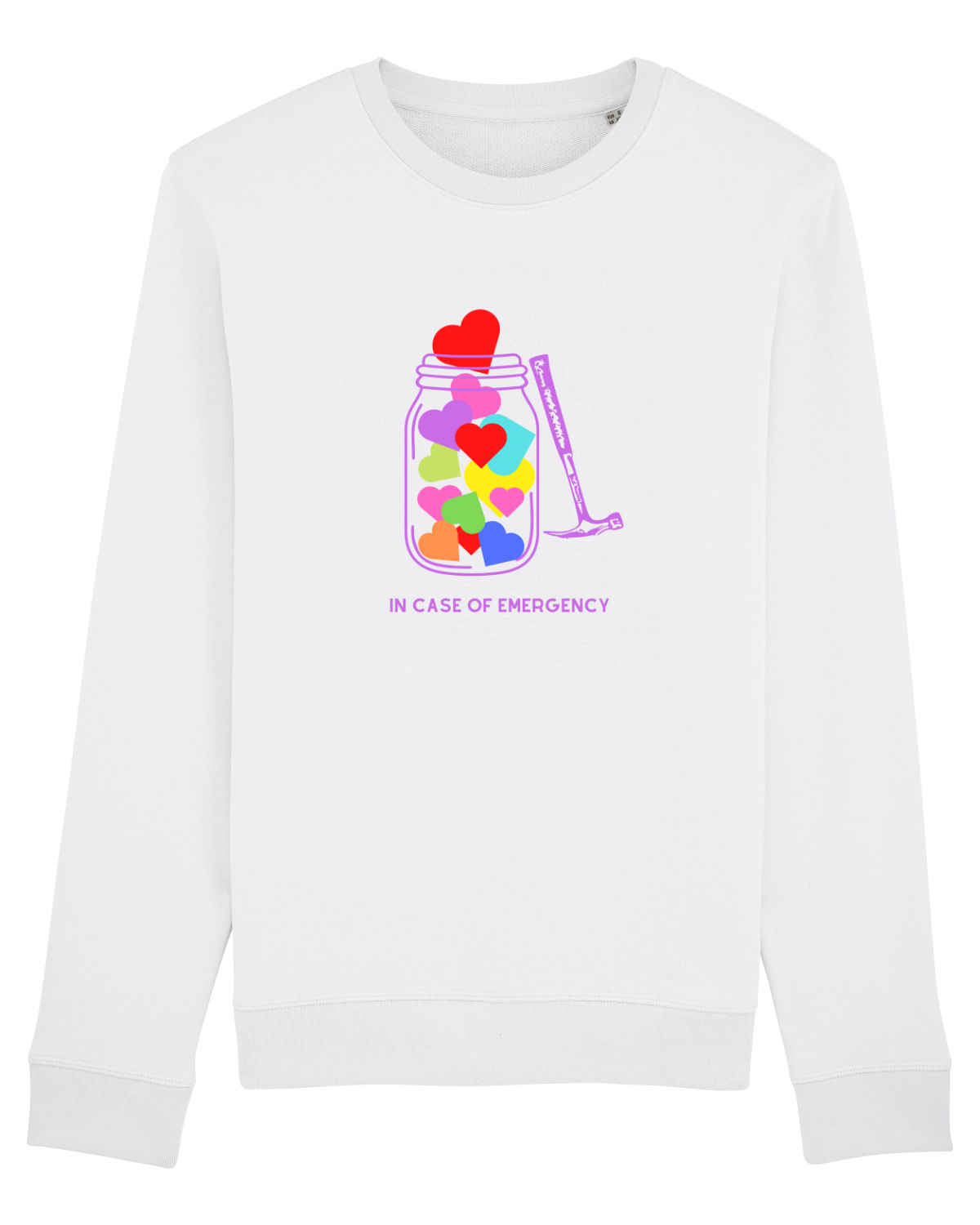 Bluză mânecă lungă Unisex Rise White