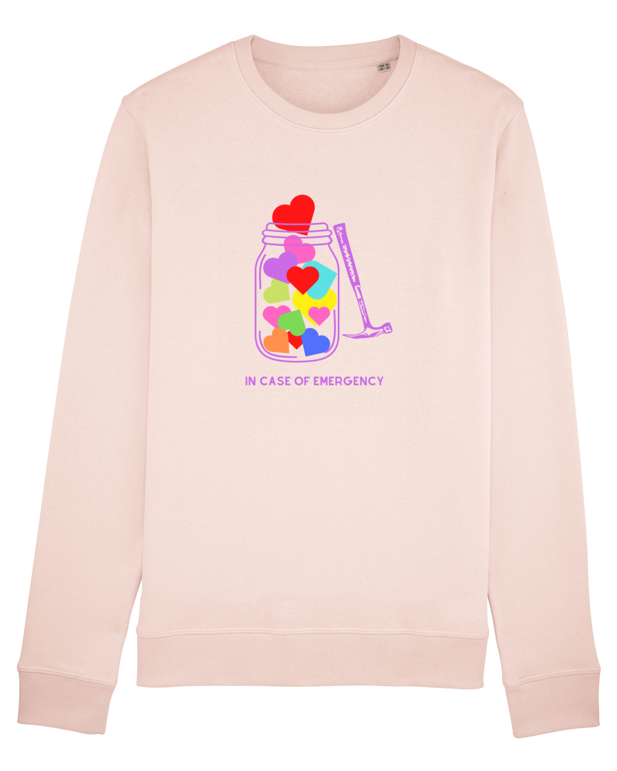 Bluză mânecă lungă Unisex Rise Candy Pink