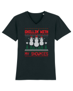 Chillin' with my snowmies Tricou mânecă scurtă guler V Bărbat Presenter