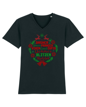 Dasher Dancer Prancer Vixen Blitzen Cupid Comet Donner Rudolph Black