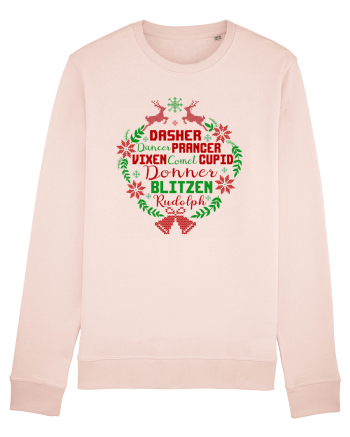 Dasher Dancer Prancer Vixen Blitzen Cupid Comet Donner Rudolph Candy Pink