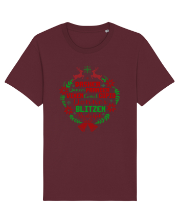 Dasher Dancer Prancer Vixen Blitzen Cupid Comet Donner Rudolph Burgundy