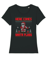 Here Comes Santa Floss Tricou mânecă scurtă guler larg fitted Damă Expresser