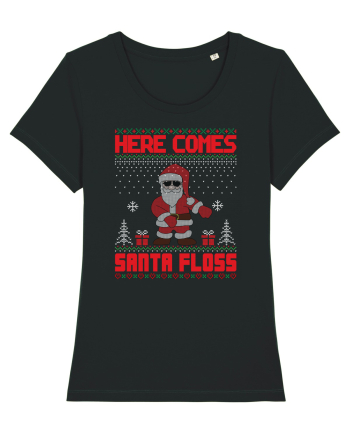 Here Comes Santa Floss Black