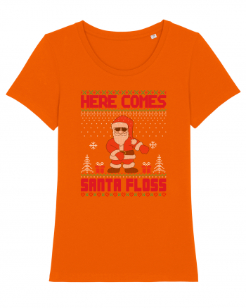 Here Comes Santa Floss Bright Orange