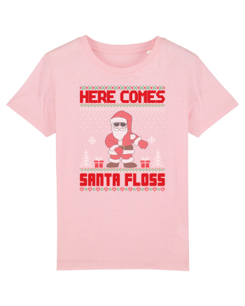 Here Comes Santa Floss Cotton Pink