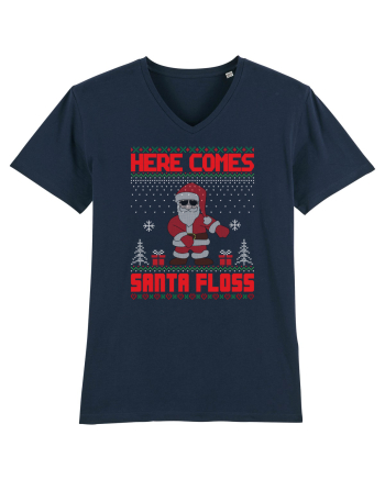 Here Comes Santa Floss French Navy