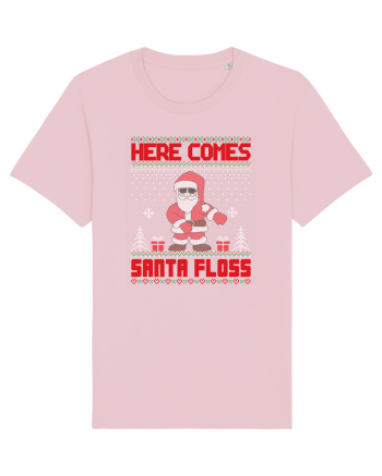 Here Comes Santa Floss Cotton Pink