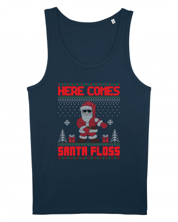 Here Comes Santa Floss Navy