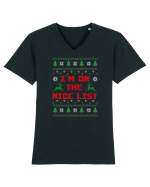 I'm on the nice list Tricou mânecă scurtă guler V Bărbat Presenter
