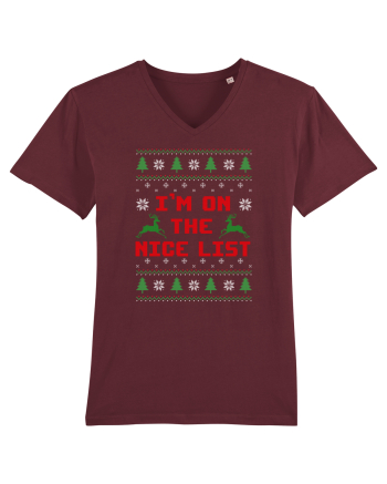 I'm on the nice list Burgundy
