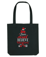 Joy Love Peace Believe Christmas Sacoșă textilă