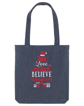 Joy Love Peace Believe Christmas Midnight Blue