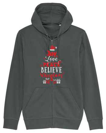 Joy Love Peace Believe Christmas Anthracite
