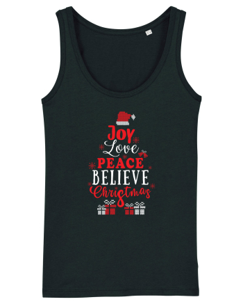Joy Love Peace Believe Christmas Black