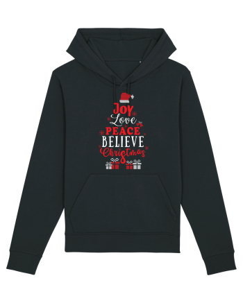 Joy Love Peace Believe Christmas Black