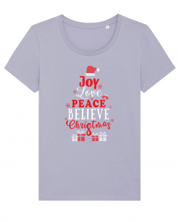 Joy Love Peace Believe Christmas Lavender