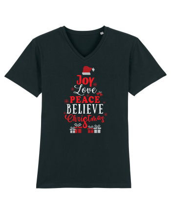 Joy Love Peace Believe Christmas Black