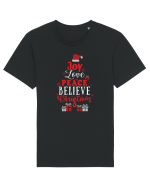 Joy Love Peace Believe Christmas Tricou mânecă scurtă Unisex Rocker