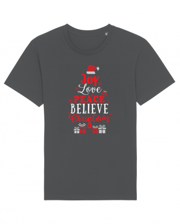 Joy Love Peace Believe Christmas Anthracite