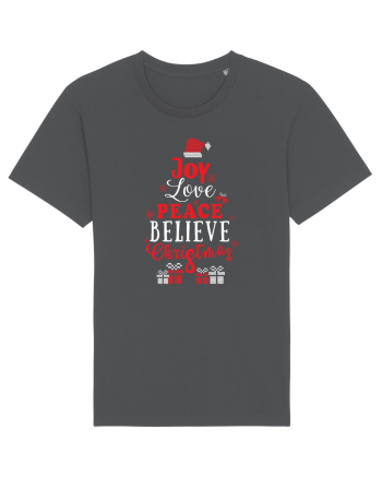 Joy Love Peace Believe Christmas Anthracite