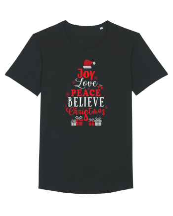 Joy Love Peace Believe Christmas Black