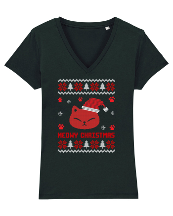 Meowy Christmas Cat Black