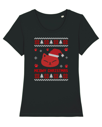 Meowy Christmas Cat Black