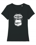 Monkey face Tricou mânecă scurtă guler larg fitted Damă Expresser