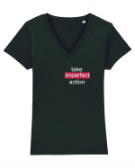 Take imperfect action Tricou mânecă scurtă guler V Damă Evoker