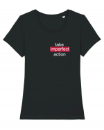 Take imperfect action Tricou mânecă scurtă guler larg fitted Damă Expresser