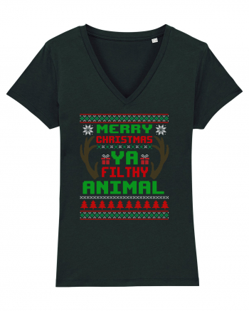 Merry Christmas Ya Filthy Animal Black
