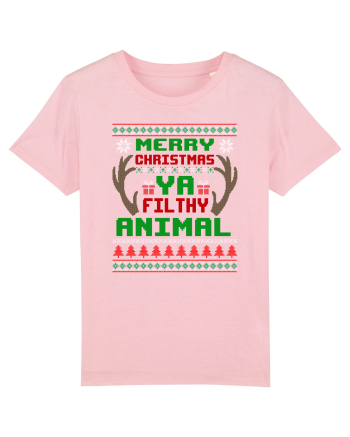 Merry Christmas Ya Filthy Animal Cotton Pink