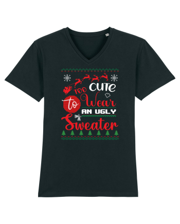 Too cute to wear an ugly sweater Black