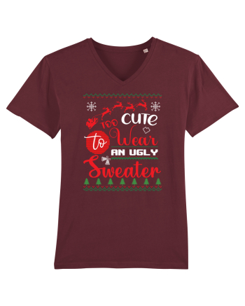 Too cute to wear an ugly sweater Burgundy